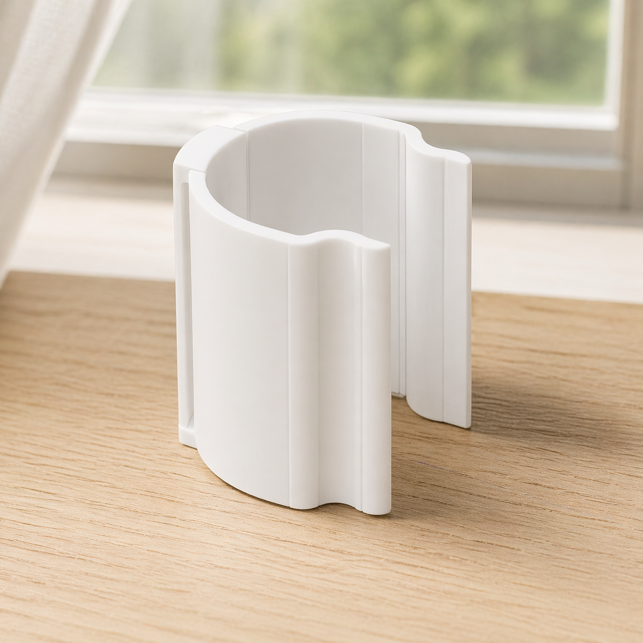 SilkSlide clip — press directly onto your curtain rod